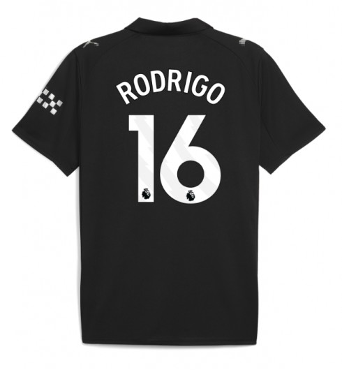 Moške Nogometnih dresov Manchester City Rodri Hernandez #16 Gostujoči 2025-26 Kratki rokavi Moške Nogometnih dresov Manchester City Rodri Hernandez #16 Gostujoči 2025-26 Kratki rokavi